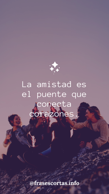 Frase de amistad corta para compartir con amigos.