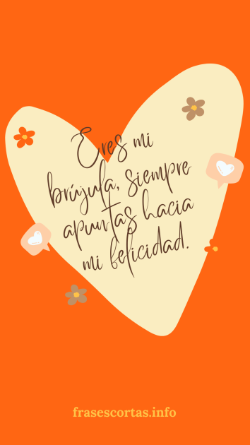 Una imagen de un corazón con una frase de San Valentín corta. Versión 2.