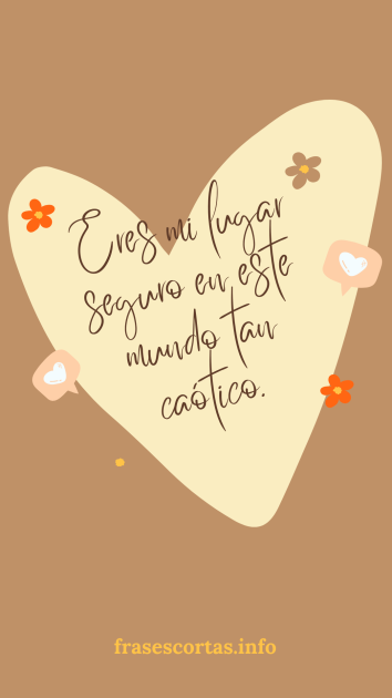 Una imagen de un corazón con una frase de San Valentín corta. Versión 3.