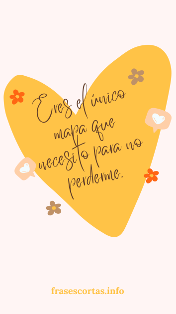 Una imagen de un corazón con una frase de San Valentín corta. Versión 5.