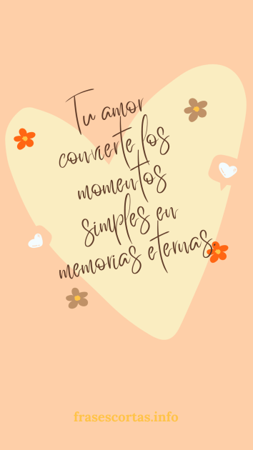 Una imagen de un corazón con una frase de San Valentín corta. Versión 8.