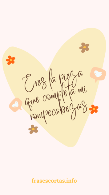 Una imagen de un corazón con una frase de San Valentín corta. Versión 9.