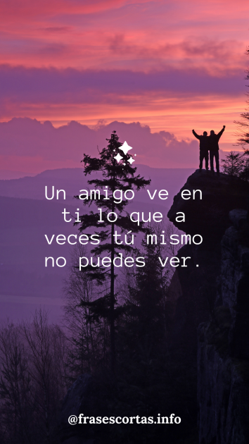 Frase corta de amistad para compartir.