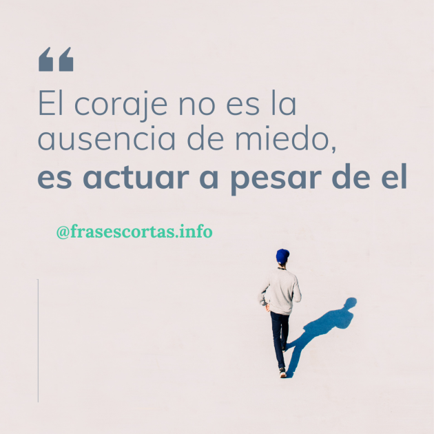 Frase motivadora corta para instagram sobre el miedo.