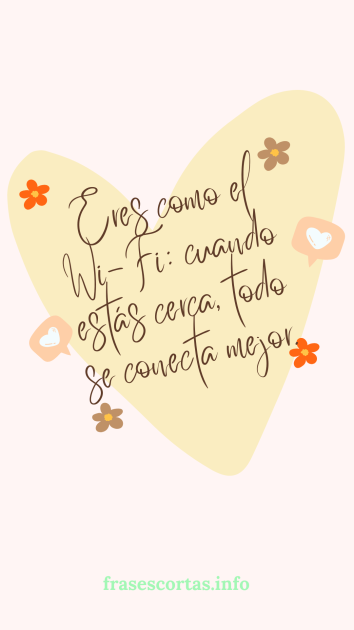 Imagen para una historia en redes sociales con una frase corta para San Valentín.