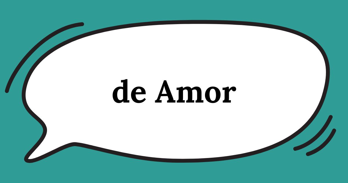 Burbuja de texto con la palabra de amor.