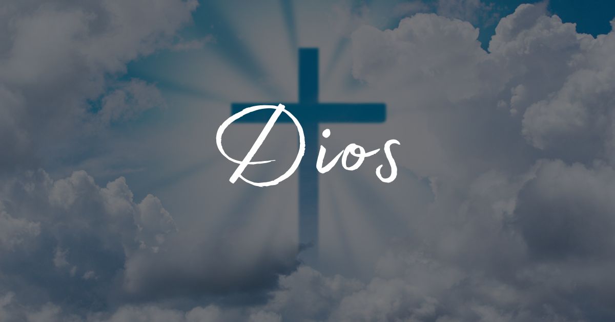 Cartelito con la palabra Dios.