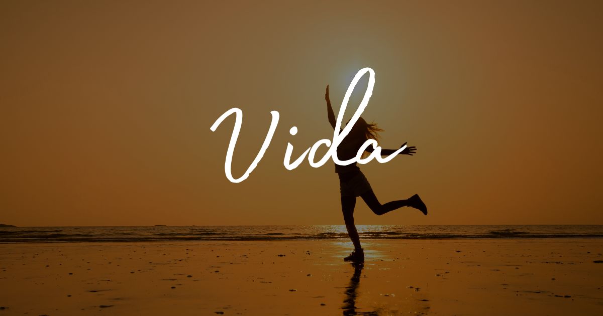 Cartelito con la palabra vida.