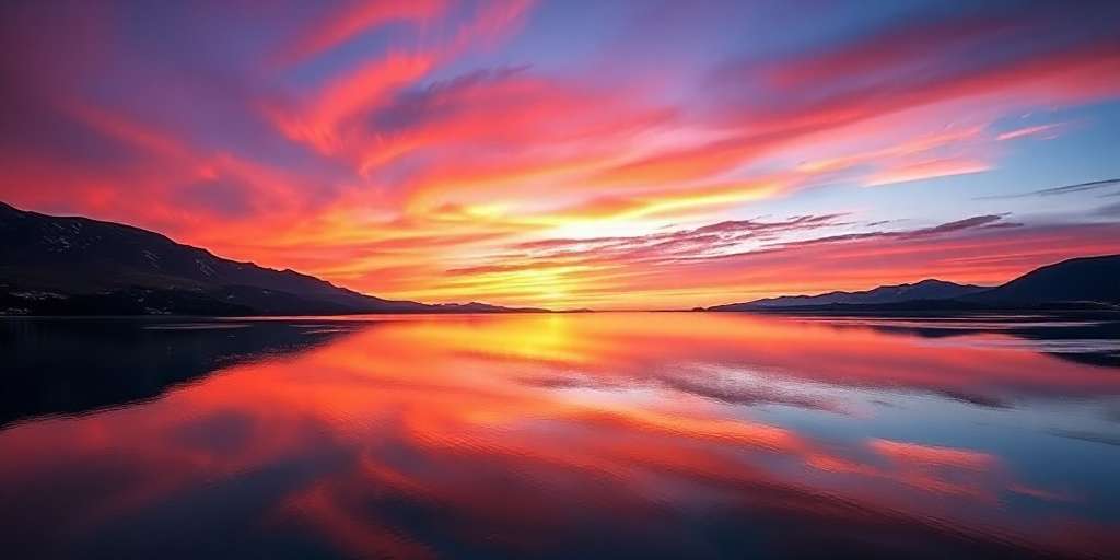 Imagen de un atardecer romántico.